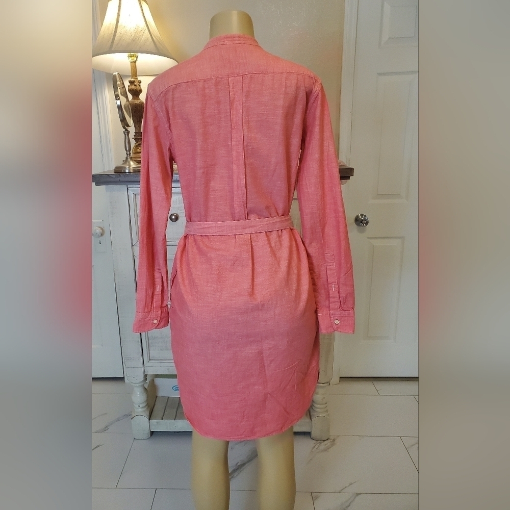 Gap Size S Pink Button-Up Shirt Dress - Picture 4 of 8